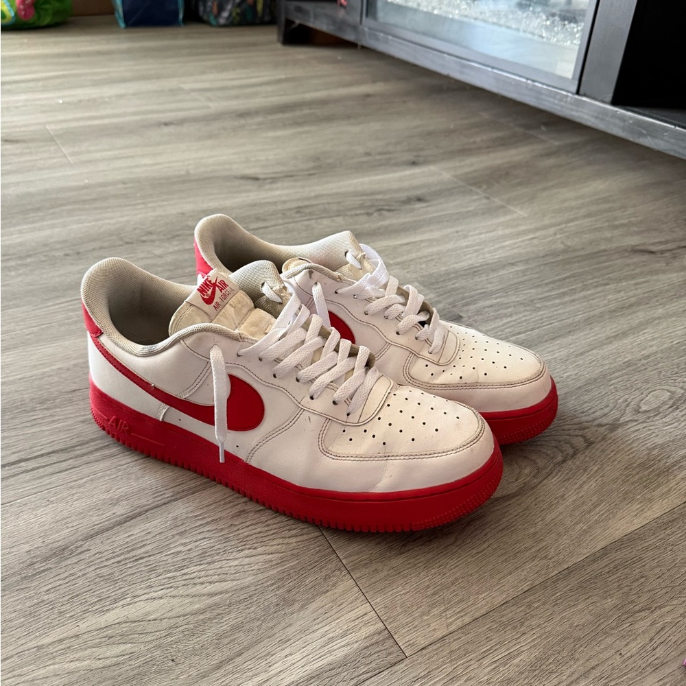 Nike Red and White Athletic Shoes